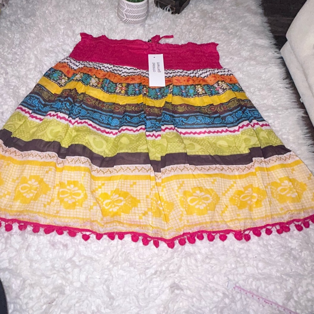 50%offw❤️ Chaudry KC Colorful Boho cotton made in India fringe balls Med NWT